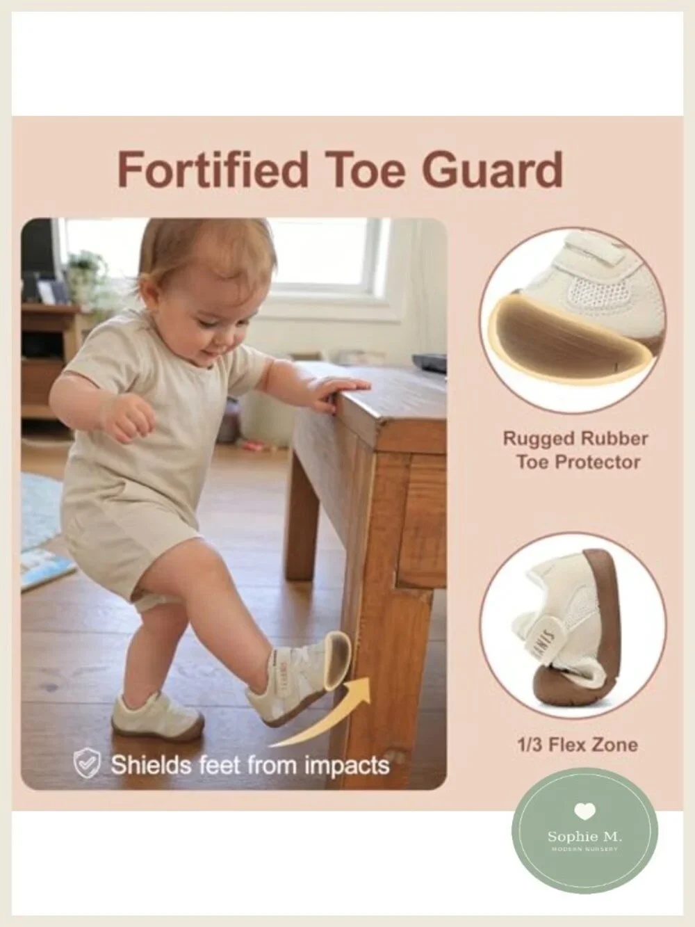 Baby Sneaker Infant Toddler First Walking Shoes Lightweight Non-Slip Microfiber